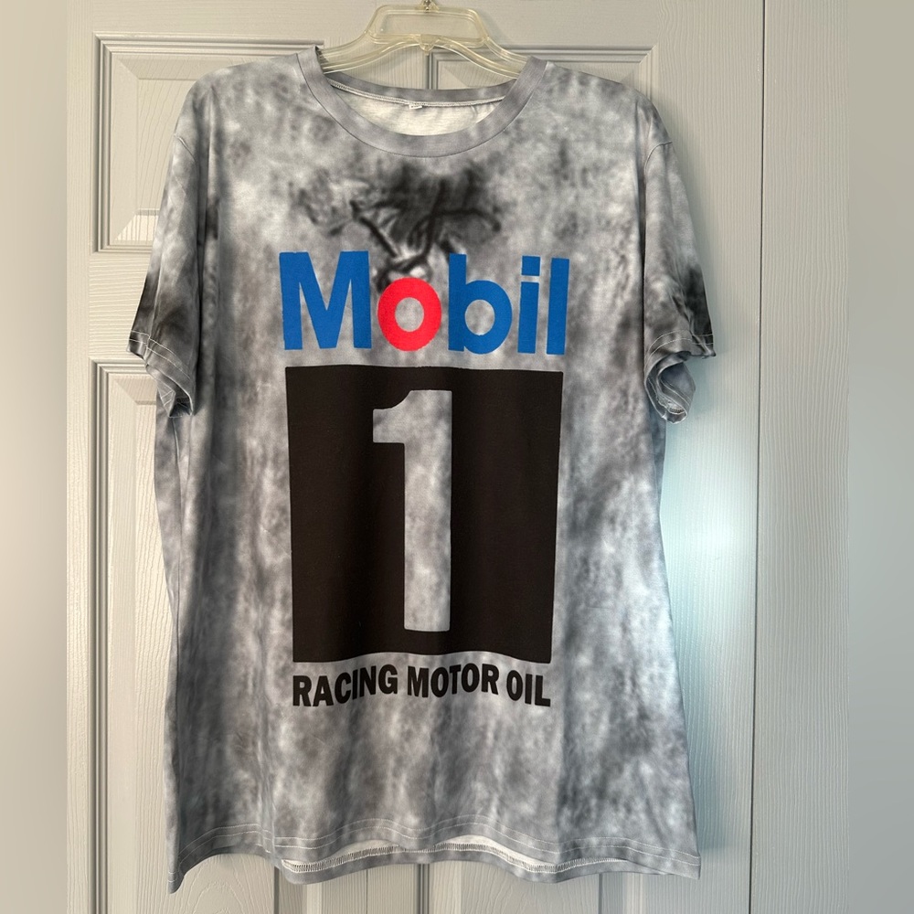 Mens Mobil Motor Oil Tee T-Shirt Sz XXL